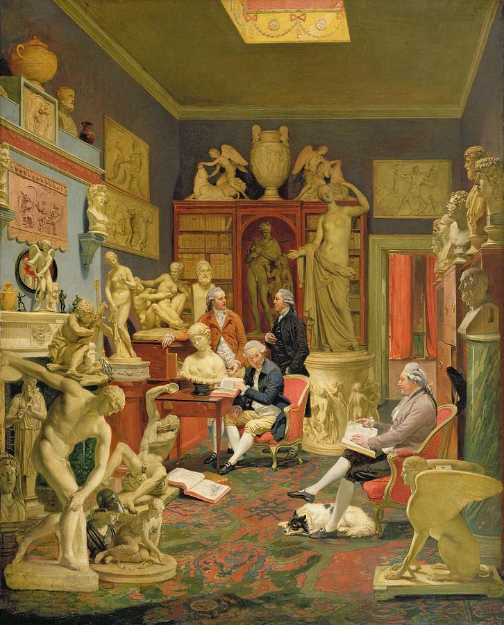 Portrait Painting - Charles Townley And His Friends by Johann Zoffany
