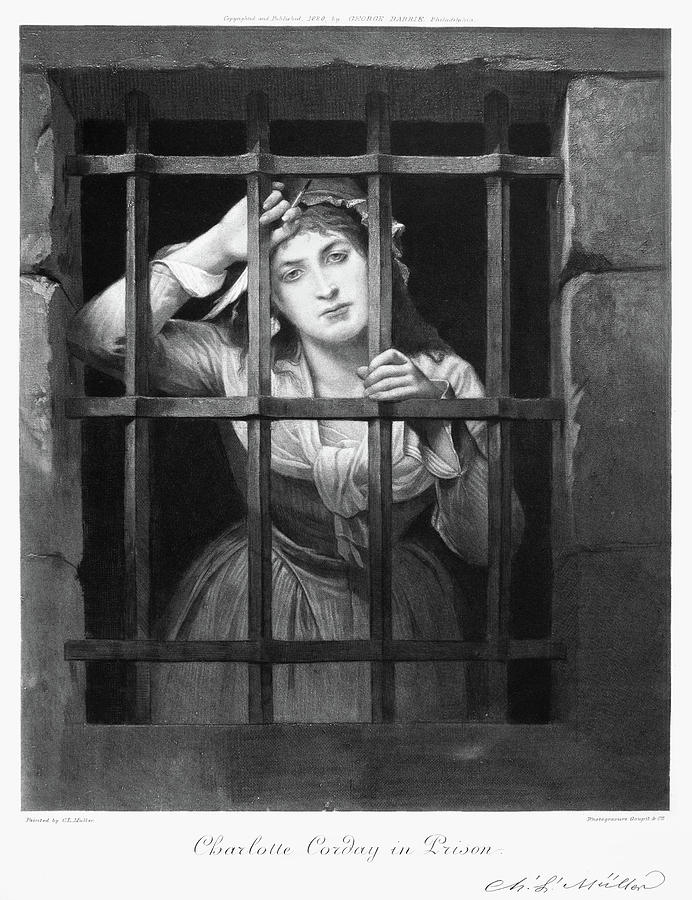 Charlotte Corday (1768-1793) #1 Painting by Granger