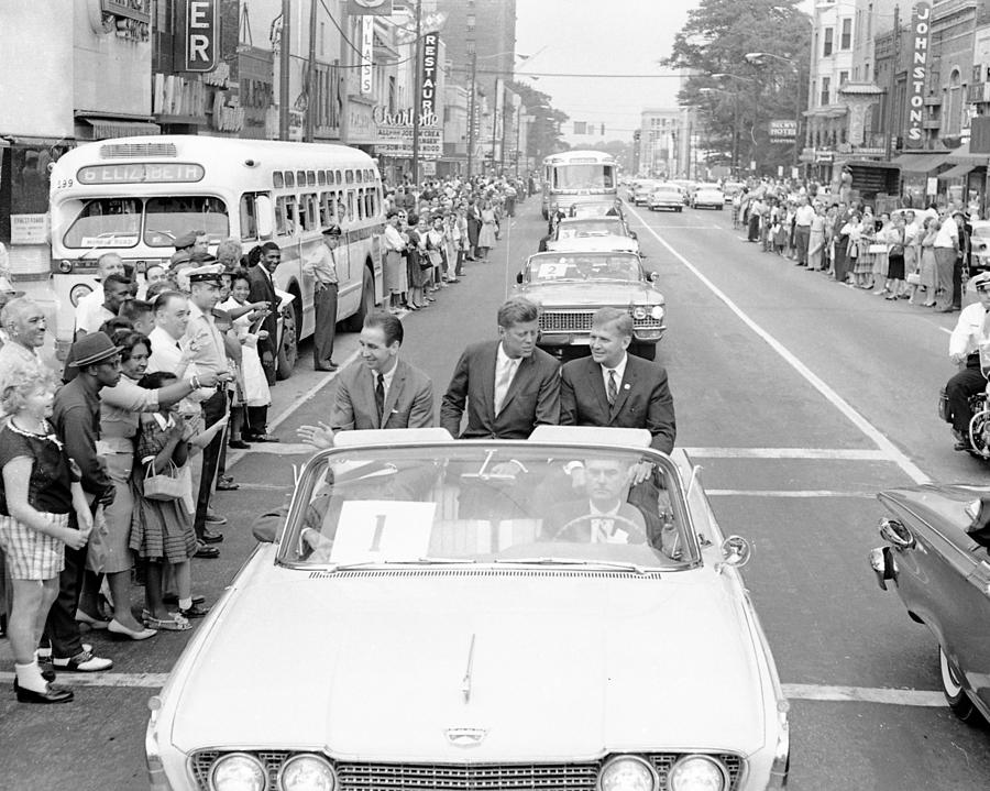 Charlotte Photograph - Charlotte Motorcade President John F. Kennedy by Retro Images Archive