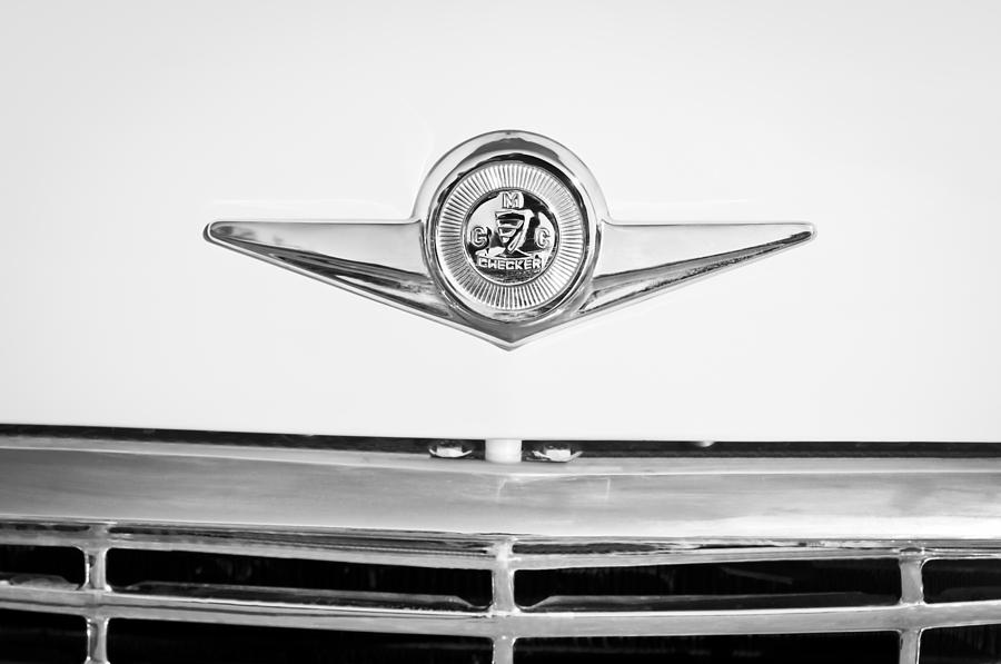 Car Photograph - Checker Taxi Cab Emblem #1 by Jill Reger