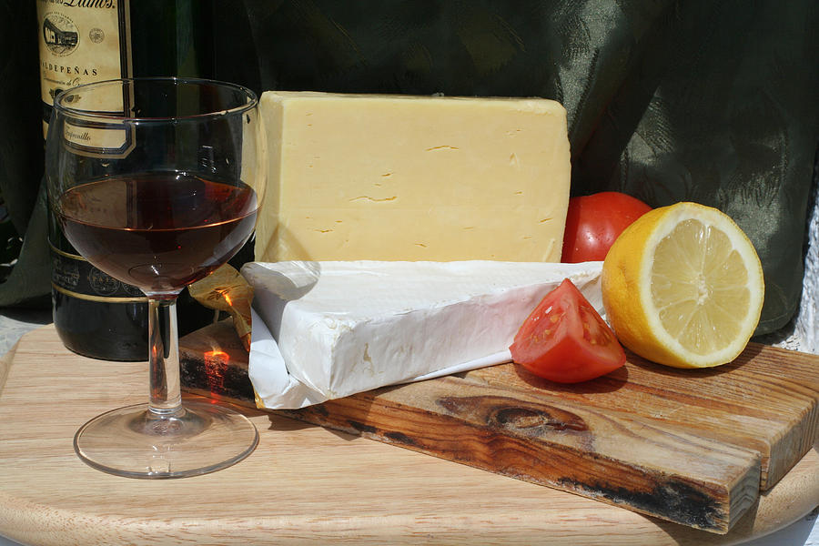 Cheese and Wine #1 Photograph by Gaile Griffin Peers