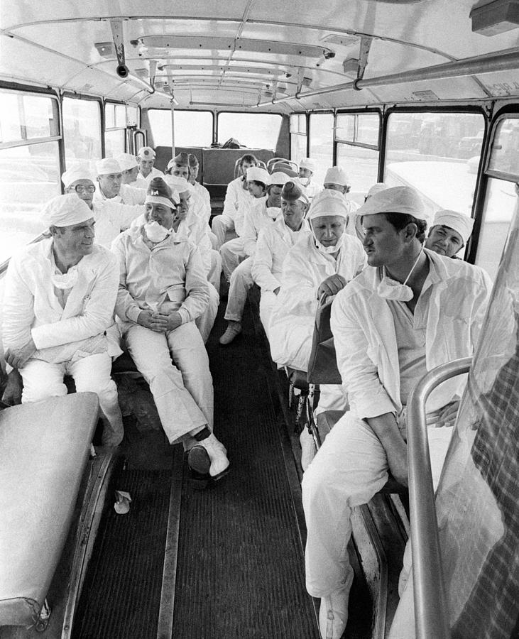 Human Photograph - Chernobyl disaster cleanup by Science Photo Library Human Photograph - Chernobyl disaster cleanup by Science Photo Library