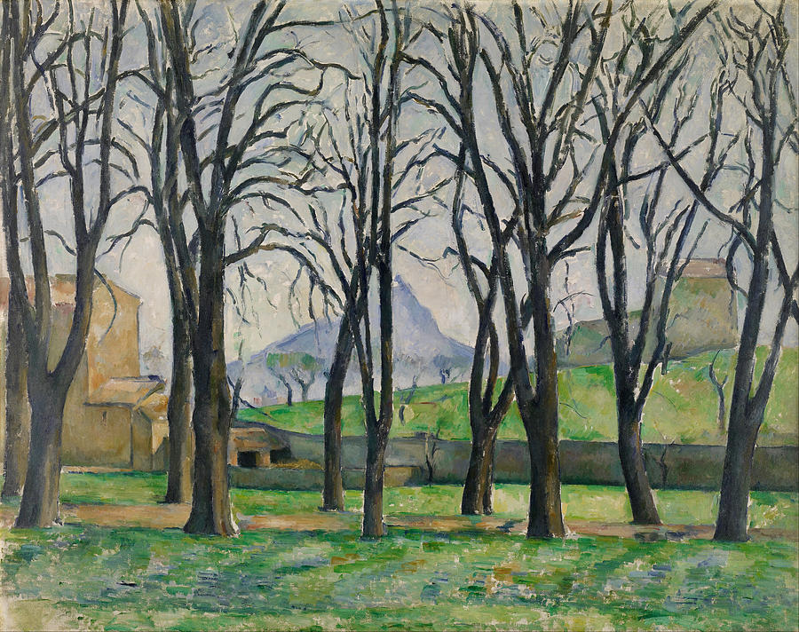 Chestnut Trees at Jas de Bouffan #1 Painting by Paul Cezanne