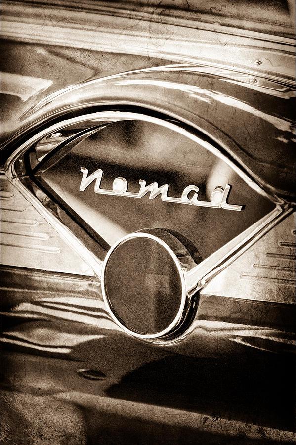 Chevrolet Belair Nomad Dashboard Emblem #1 Photograph by Jill Reger