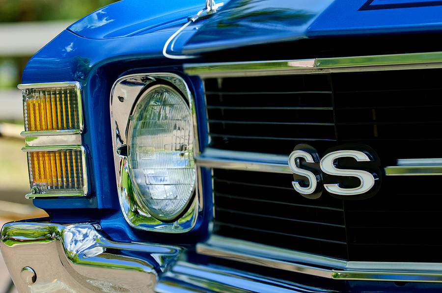 Chevrolet Chevelle SS Grille Emblem #1 Photograph by Jill Reger