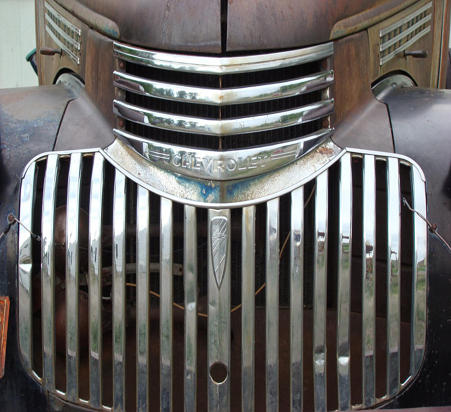 Chevy Truck Grill #1 Photograph by Cathy Anderson