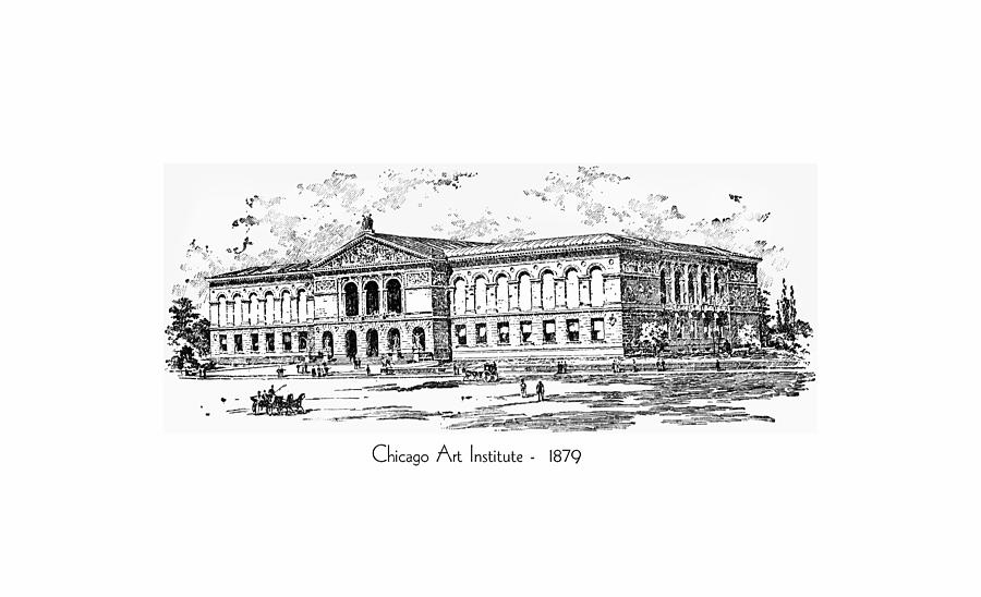Chicago Art Institute - 1879 #1 Digital Art by John Madison