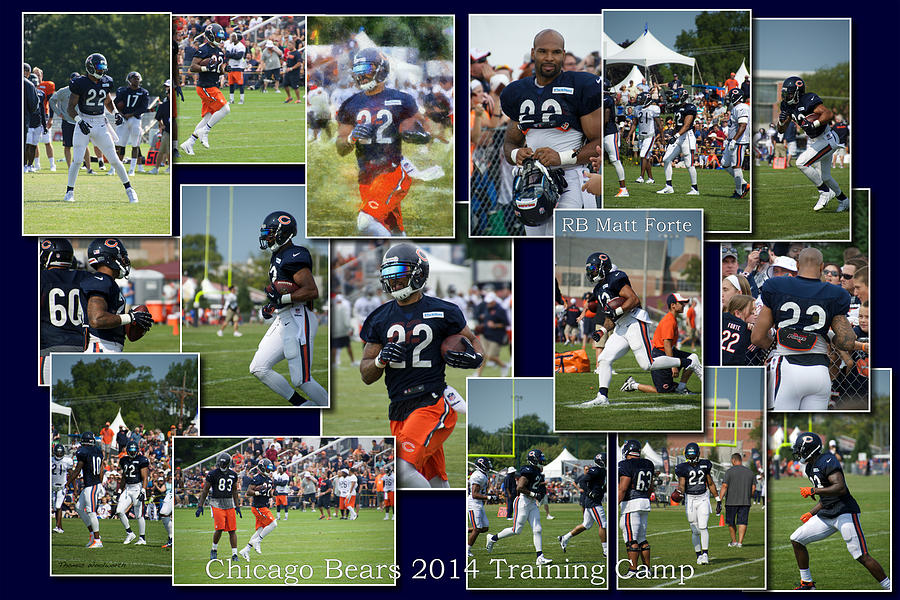 Chicago Bears RB Matt Forte Training Camp 2014 Collage Photograph by Thomas Woolworth
