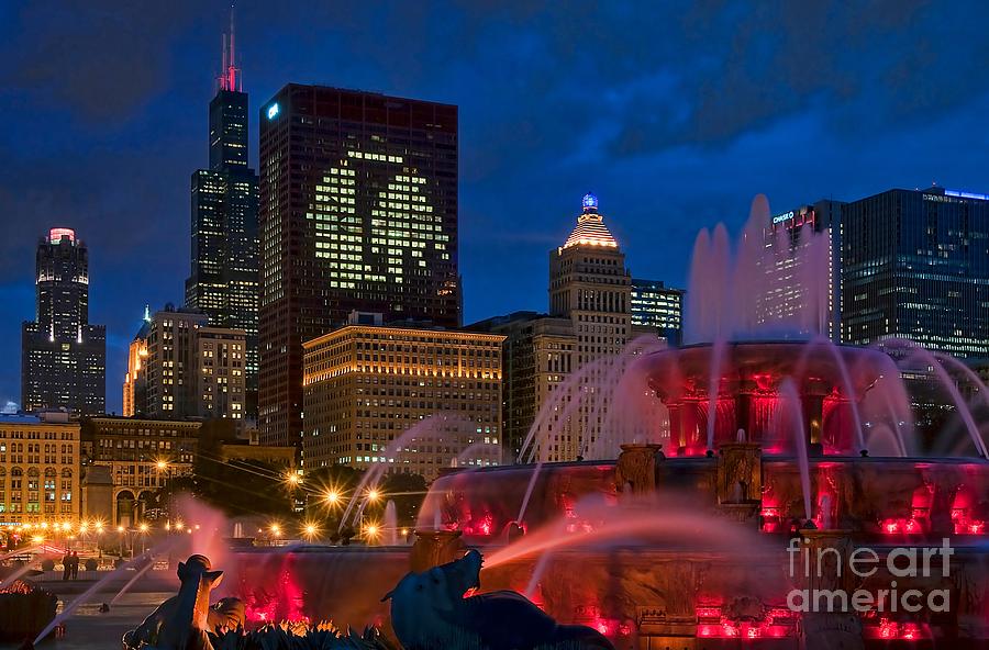 Chicago Blackhawks Photograph - Chicago Blackhawks Skyline #1 by Jeff Lewis