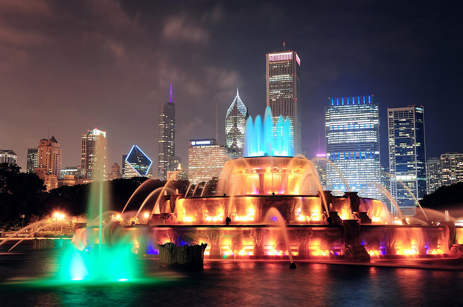 Chicago Buckingham Fountain #1 Photograph by Songquan Deng