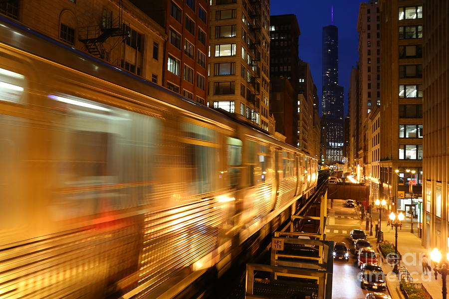 Chicago Photograph - Chicago Elevated train #1 by Michael Paskvan