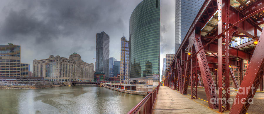 Chicago Photograph - Chicago from Lake Street Bridge #1 by Twenty Two North Photography