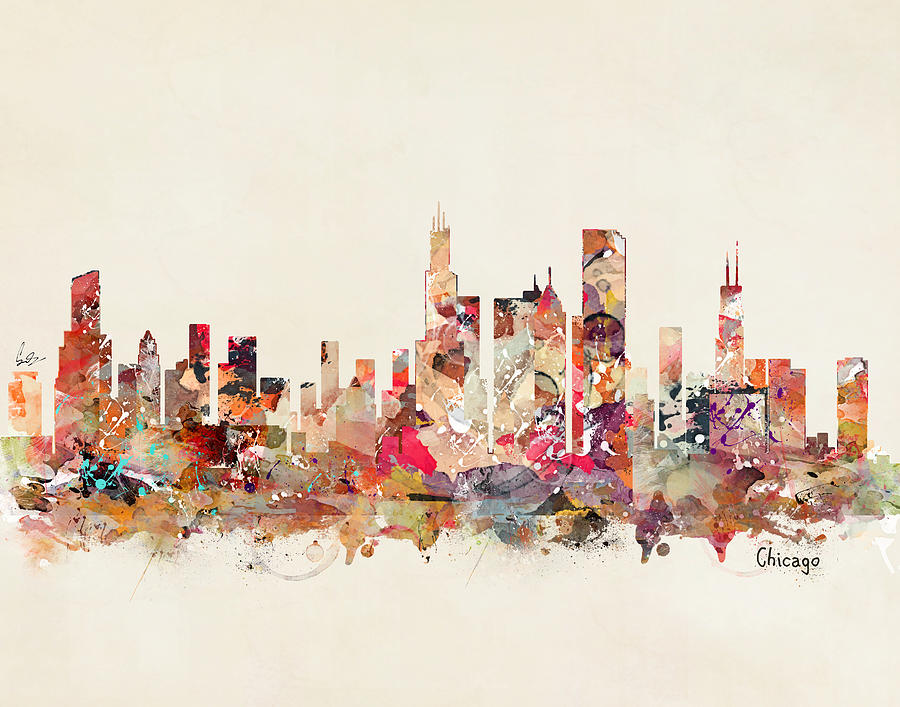 Chicago Illinois  #1 Painting by Bri Buckley