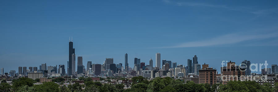 Chicago Illinois Skyline Panoramic Photograph by David Haskett II