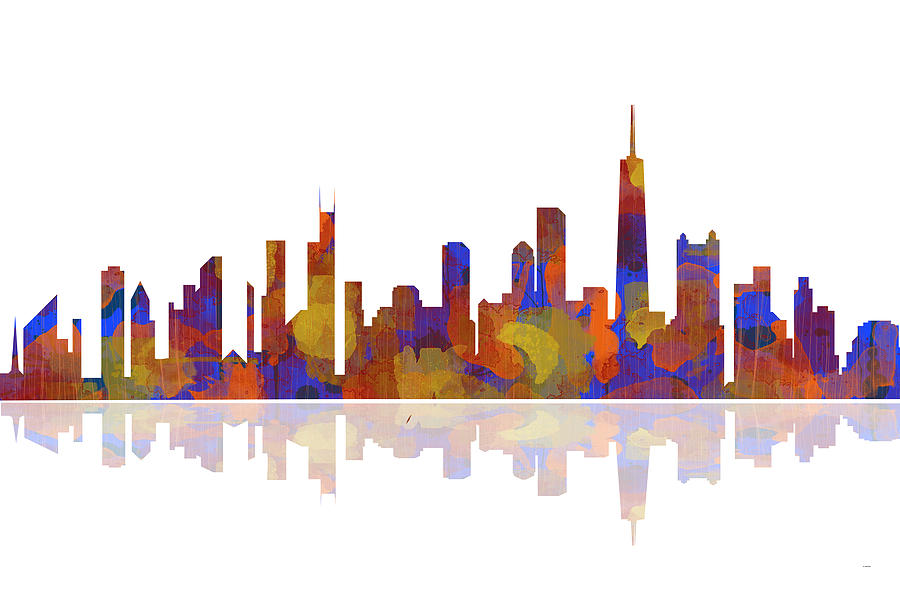 Chicago Illinois Skyline #1 Digital Art by Marlene Watson