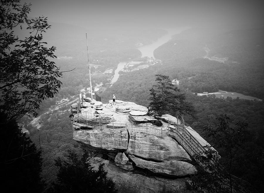Black And White Photograph - Chimney Rock #1 by Kelly Hazel