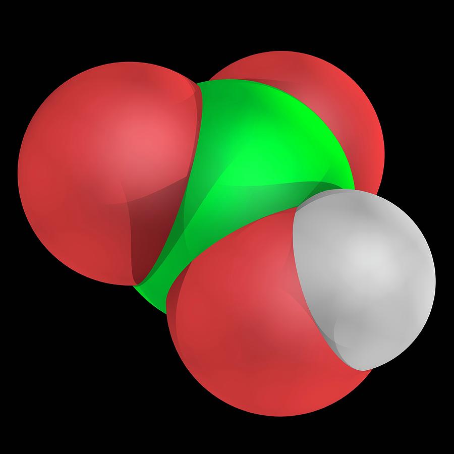 Chloric Acid Molecule Photograph by Laguna Design/science Photo Library