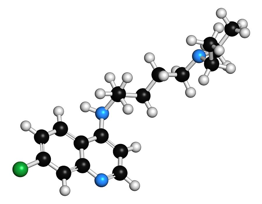 Malaria Photograph - Chloroquine Malaria Drug Molecule #1 by Molekuul