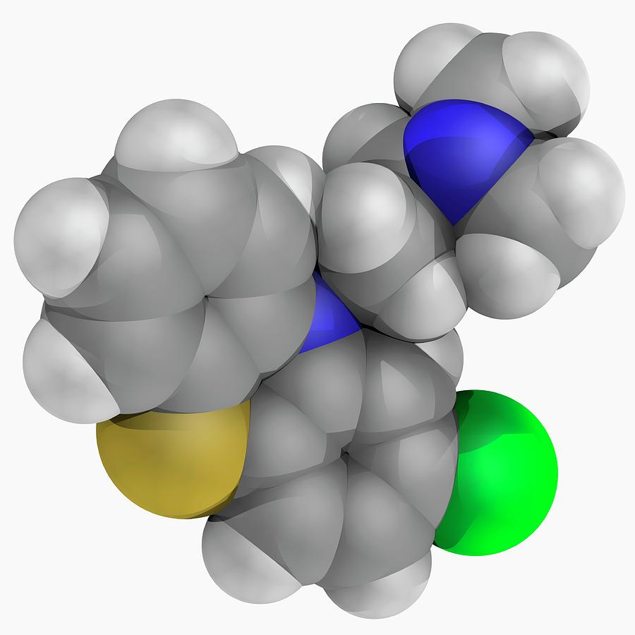 Chlorpromazine Drug Molecule Photograph By Laguna Design/science Photo ...