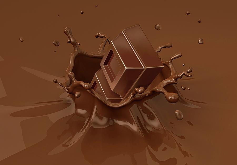 Chocolate Splashing Into Milkshake Photograph By Leonello Calvetti