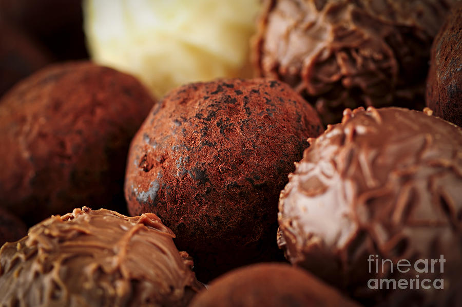 Ball Photograph - Chocolate truffles 4 by Elena Elisseeva