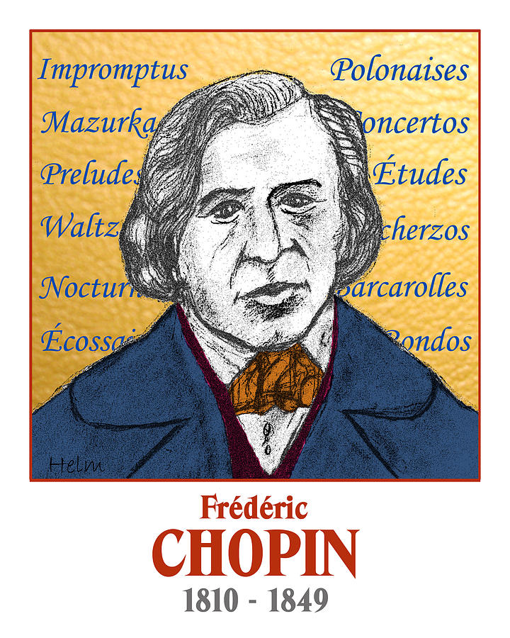 Chopin #1 Drawing by Paul Helm