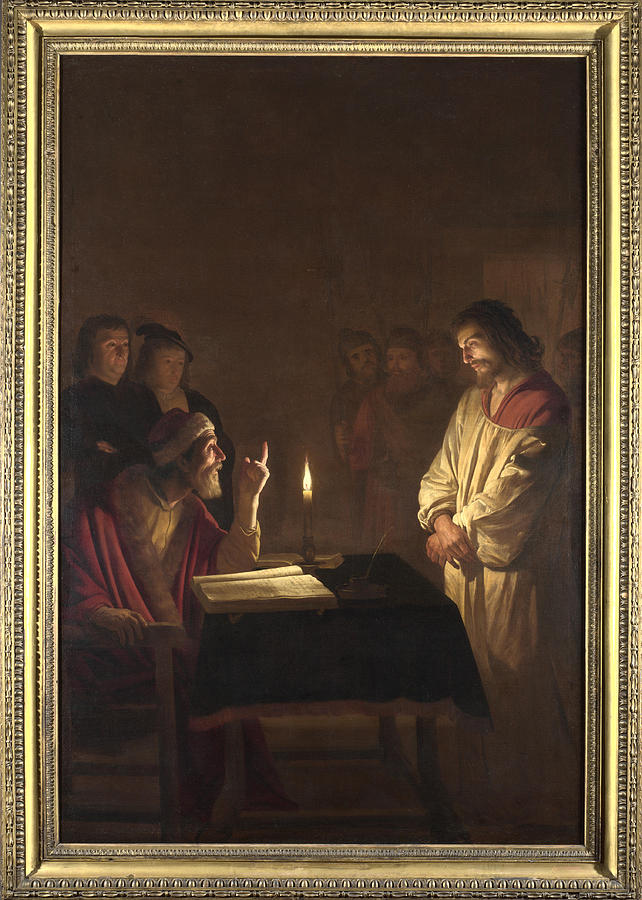 Christ before the High Priest #3 Painting by Gerrit van Honthorst