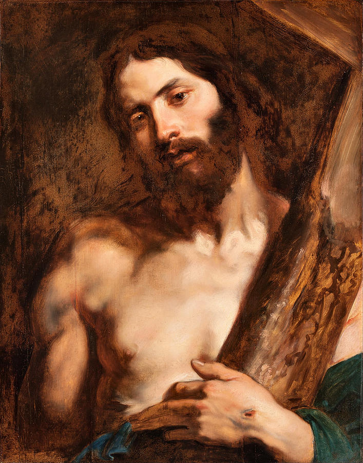 Christ carrying the Cross #1 Painting by Anthony van Dyck
