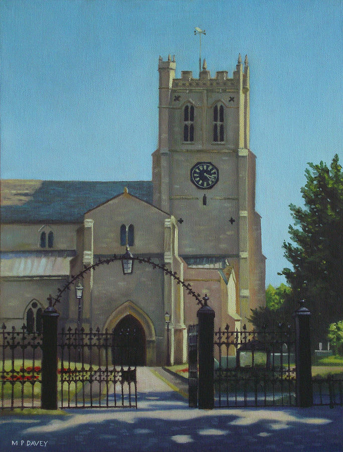 Christchurch priory #1 Painting by Martin Davey