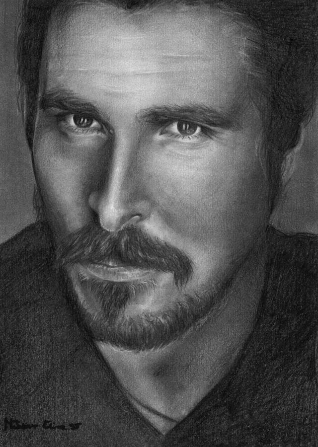 Christian Bale #3 Drawing by Elisa Matarrese