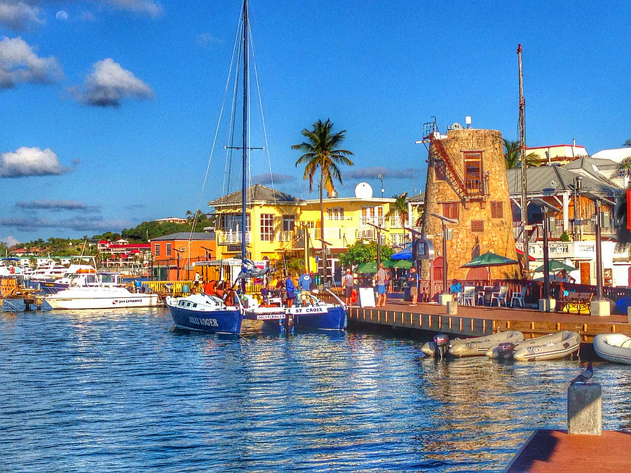 Boat Photograph - Christiansted Waterfront by Linda Morland