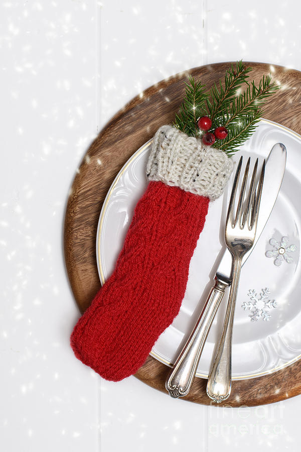 Christmas Photograph - Christmas Cutlery #1 by Amanda Elwell