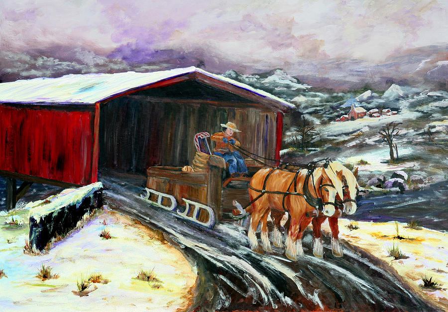 Christmas Painting - Christmas Eve by Gail Daley