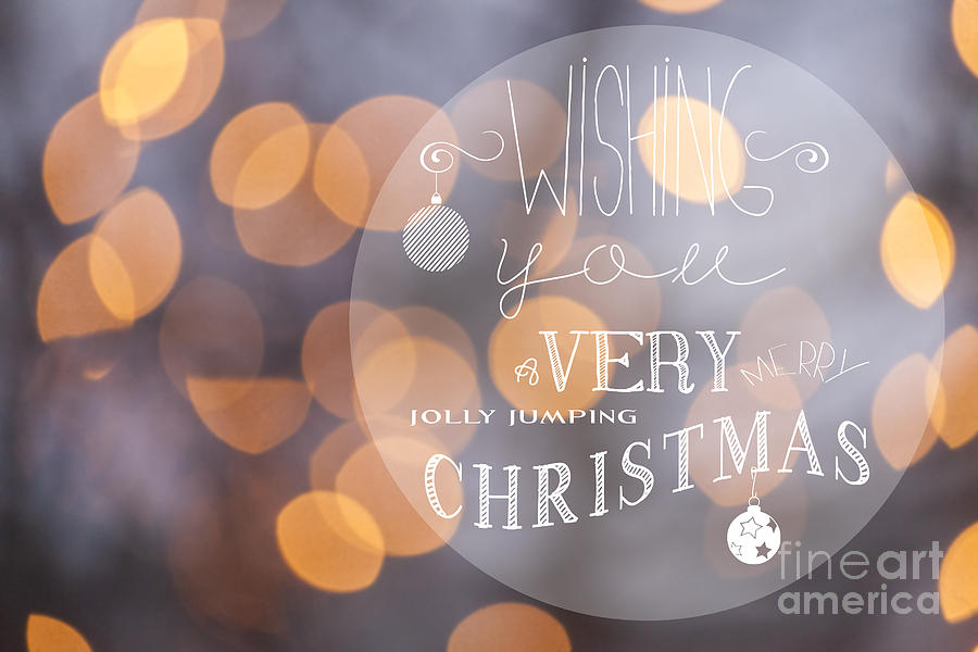 Typography Photograph - Christmas greeting card #1 by Sophie McAulay