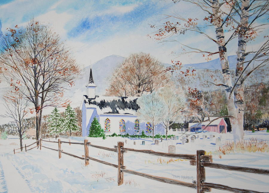 Winter Painting - Christmas Morning by Tom Harris