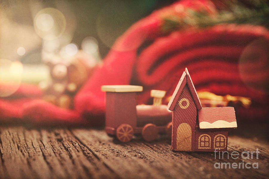 Christmas Photograph - Christmas rustic decoration #1 by Mythja Photography