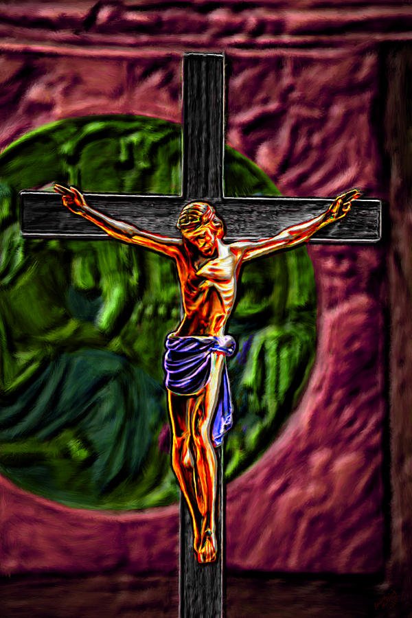 Christs Crucifixion  #1 Painting by Bruce Nutting