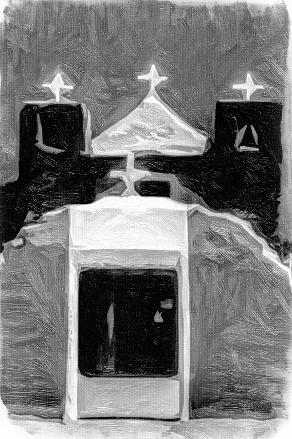 Church at the Pueblo Digital Art by Terry Fiala