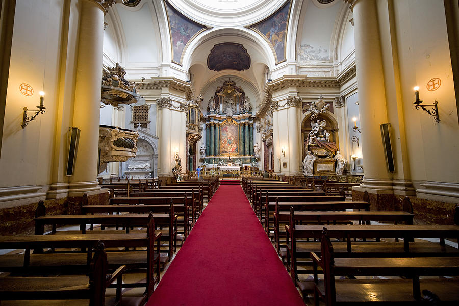 Architecture Photograph - Church of Santa Barbara Interior in Madrid #1 by Artur Bogacki