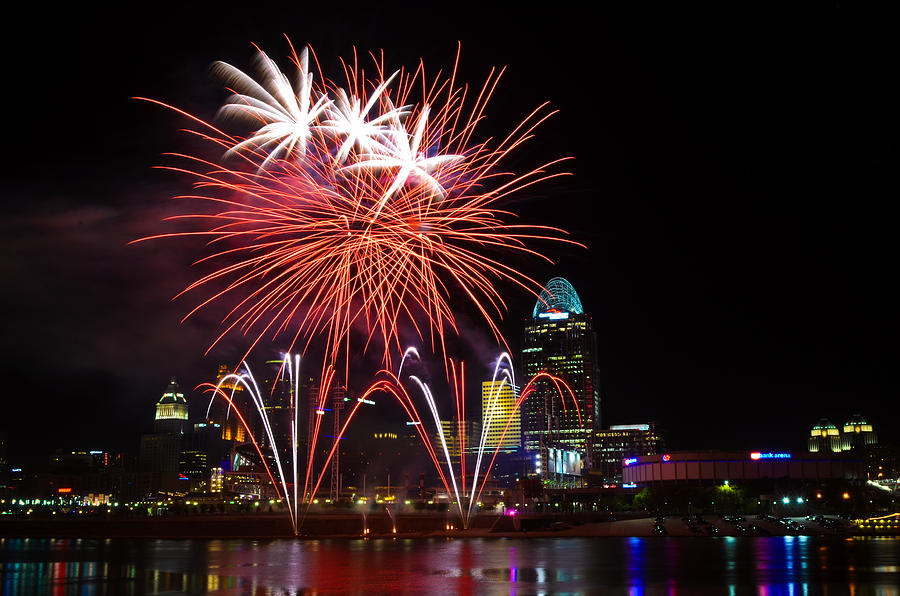 Cincinnati Fireworks Photograph by David Long Fine Art America