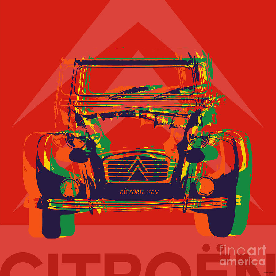 Citroen 2CV #1 Digital Art by Jean luc Comperat