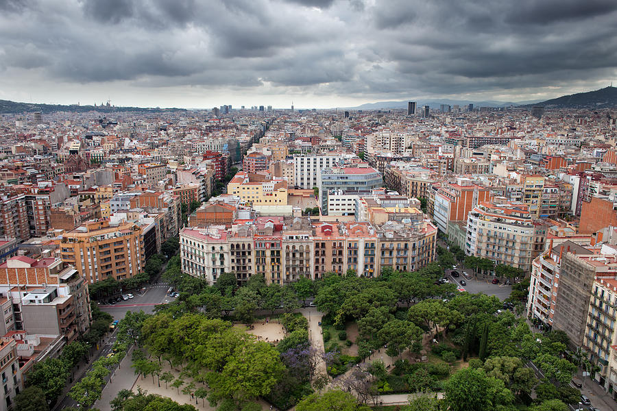 Barcelona Photograph - City of Barcelona from Above #1 by Artur Bogacki