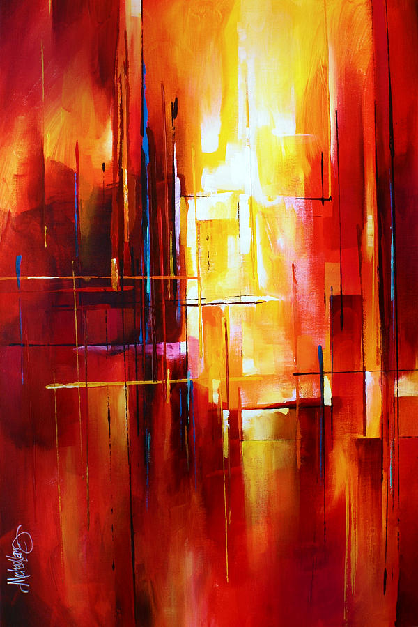 City of Fire #1 Painting by Michael Lang