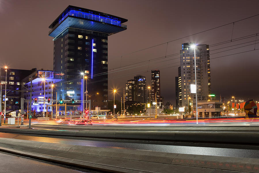 City of Rotterdam at Night #1 Photograph by Artur Bogacki