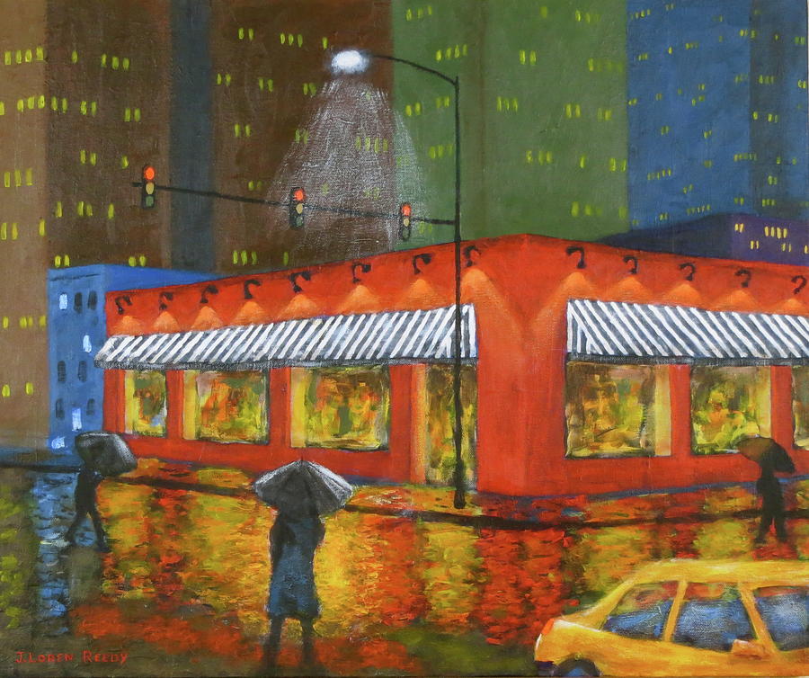 City Rain Painting - City Showers by J Loren Reedy