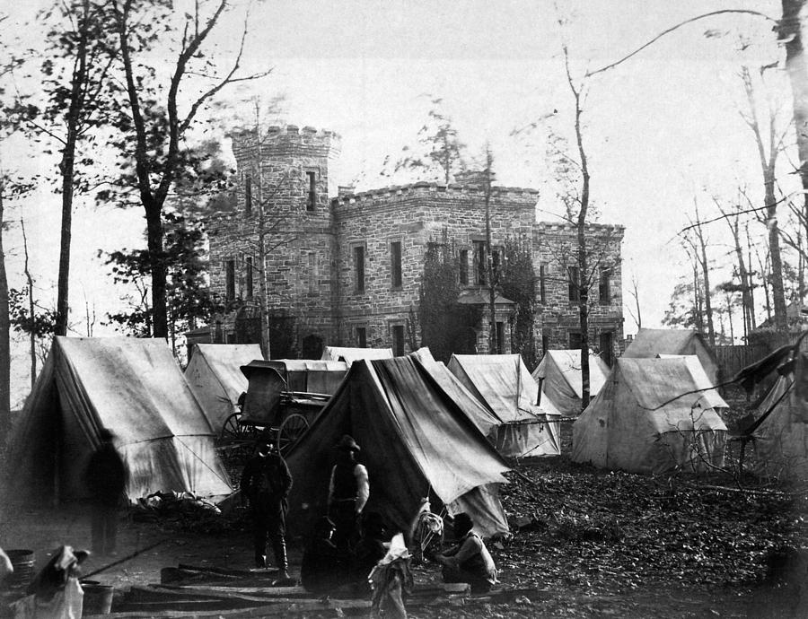Castle Painting - Civil War Camp, 1863 #1 by Granger