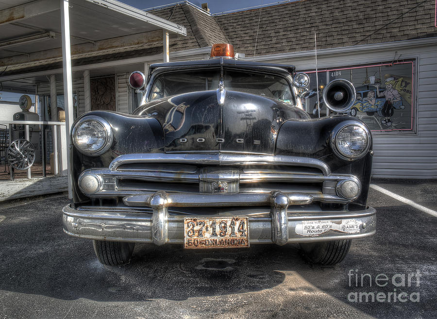 Car Photograph - Classic Car along Route 66 #1 by Twenty Two North Photography