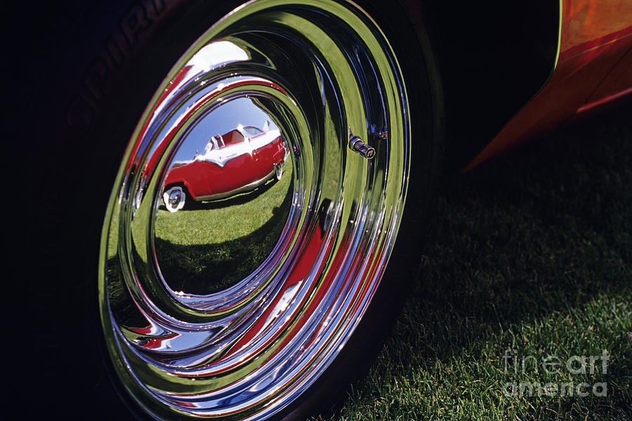 Classic Car Show Hub Cap Reflection #2 Photograph by Jim Corwin