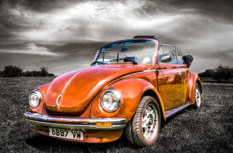 Vintage Photograph - Classic VW Beetle #1 by Ian Hufton
