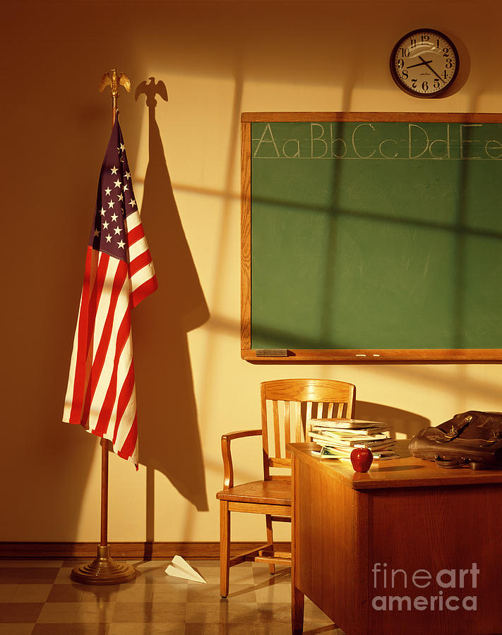 Book Photograph - Classroom #3 by Tony Cordoza